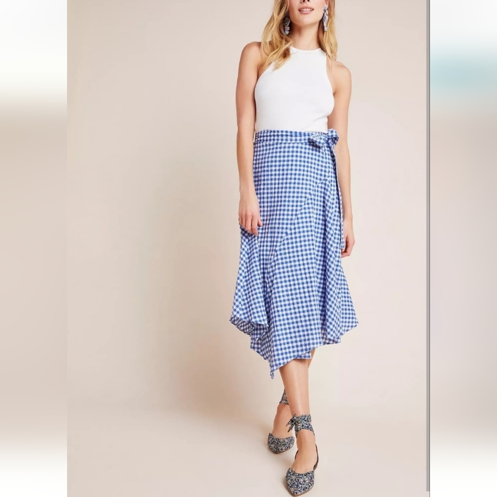 Anthropologie Maeve Skirt Sz 8 Blue